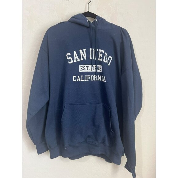 Women San Diego California Navy Hoodie Sweatshirt Sz 2X - Picture 2 of 5